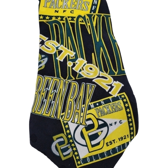 Green Bay Packers Pure Silk Necktie RM Sport Ralph Marlin USA Made 4"x57.5" - Picture 4 of 9